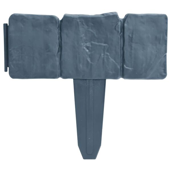 vidaXL Beeteinfassung 41 Stk. Kunststoff Stein-Optik 10 m