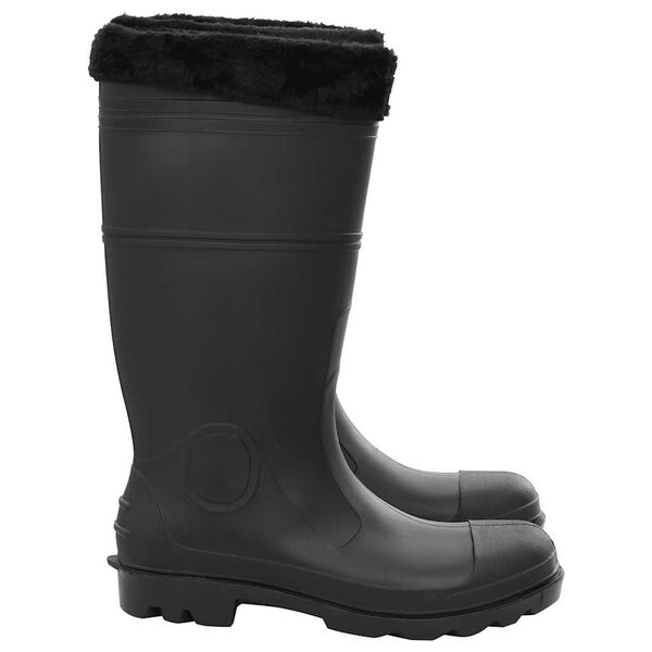 vidaXL Gummistiefel mit Herausnehmbarem Innenfutter Schwarz Gr. 46 PVC