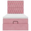 vidaXL Ottoman-Bett mit Matratzen & LEDs Rosa 80x200 cm Samt