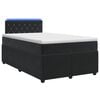 vidaXL Boxspringbett mit Matratze Schwarz 120 x 190 cm Samt