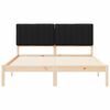vidaXL Bettgestell mit gepolstertem Kopfteil Schwarz 150 x 200 cm
