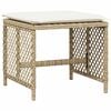 vidaXL 17-tlg. Garten-Essgruppe mit Kissen Beige Poly Rattan