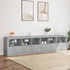vidaXL Sideboard mit LED-Leuchten Betongrau 283x37x67 cm
