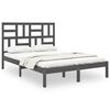 vidaXL Massivholzbett Grau 140x190 cm
