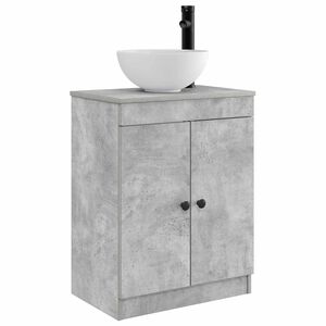 vidaXL Badezimmerschrank mit Waschbecken Betongrau 54 x 35 x 83 cm