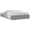 vidaXL Ottoman-Bett ohne Matratze Taupe 120x190 cm Stoff