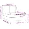 vidaXL Boxspringbett mit Matratze Dunkelgrau 140x190 cm Stoff