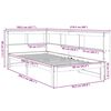 vidaXL Massivholzbett mit Regal ohne Matratze Wachsbraun 90x200 cm