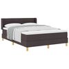 vidaXL Boxspringbett mit Matratze Dunkelbraun 140 x 190 cm Stoff