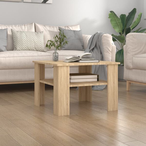 vidaXL Couchtisch Sonoma-Eiche 60x60x42 cm Holzwerkstoff