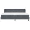vidaXL Boxspringbett mit Matratze Dunkelgrau 200 x 200 cm Samt