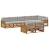 vidaXL Outdoor-Sofagarnitur mit Kissen 8 pcs Nat&uuml;rlich und Hellgrau