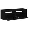 vidaXL TV-Schrank mit LED-Leuchten Schwarz 120x35x40 cm