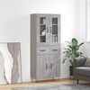 vidaXL Highboard Grau Sonoma 69,5x34x180 cm Holzwerkstoff