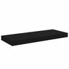 vidaXL Schweberegale 2 Stk. Schwarz 60x23,5x3,8cm MDF