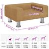vidaXL Hundebett Braun 50x40x26,5 cm Samt