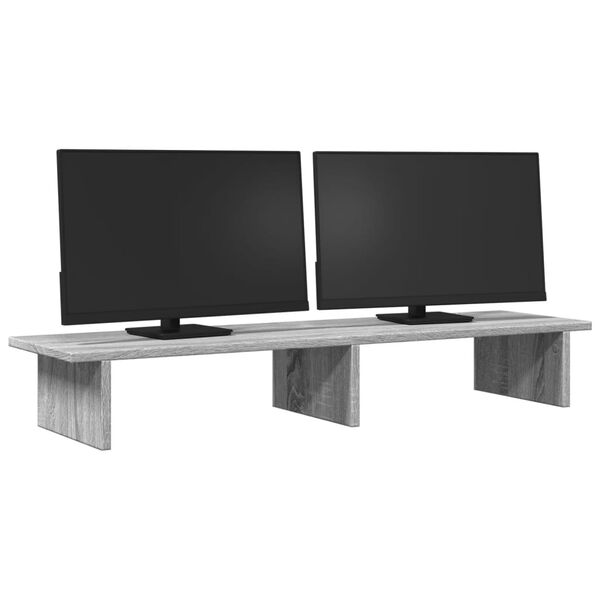 vidaXL Monitorst&auml;nder Grau Sonoma 100x27x15 cm Holzwerkstoff
