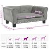 vidaXL Hundebett Hellgrau 70x45x30 cm Samt