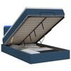 vidaXL Ottoman-Bett mit Matratze und LED Blau 120 x 200 cm Stoff