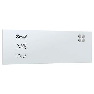 vidaXL Magnettafel Wandmontage Wei&szlig; 80x30 cm Hartglas