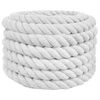 vidaXL Baumwollseil 40 mm 25 m Wei&szlig; 100% Baumwolle