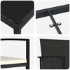 vidaXL Garten Essgruppe 7 pcs Schwarz Pulverbeschichteter Stahl