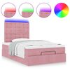 vidaXL Ottoman-Bett mit Matratzen & LEDs Rosa 120x190 cm Samt