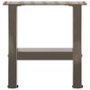 vidaXL Couchtischbeine Naturstahl 2 Stk. 40x(30-31) cm Stahl