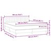 vidaXL Boxspringbett mit Matratze & LED Dunkelgrau 180x210 cm Samt