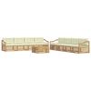 vidaXL Outdoor-Sofagarnitur 9 stk. Wei&szlig; und Creme Polyester