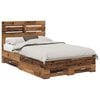 vidaXL Bettrahmen mit Schubladen Altholz 120 x 190 cm Holzwerkstoff