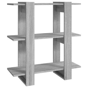 vidaXL B&uuml;cherregal/Raumteiler Grau Sonoma 80x30x87 cm