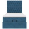 vidaXL Ottoman-Bett mit Matratzen Dunkelblau 90x190 cm Samt