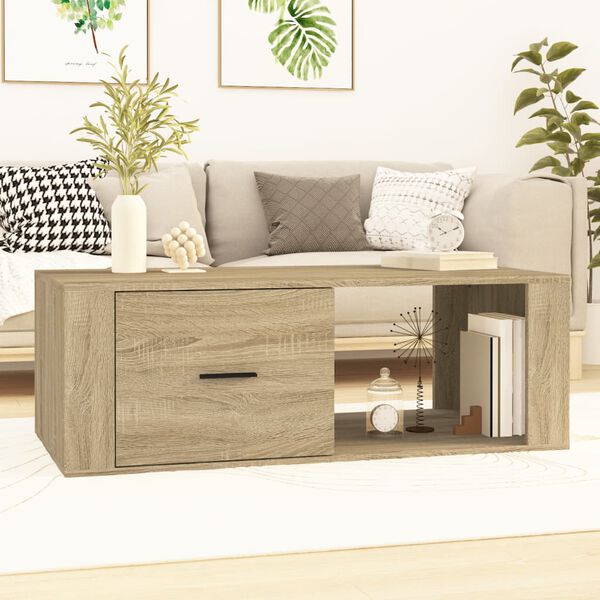 vidaXL Couchtisch Sonoma-Eiche 100x50,5x35 cm Holzwerkstoff