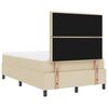 vidaXL Boxspringbett mit Matratze mit LED Creme 120 x 200 cm Stoff