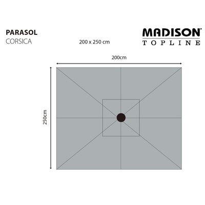 Madison Sonnenschirm Corsica 200x250 cm Taupe
