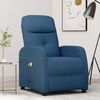 vidaXL Massagesessel mit Aufstehhilfe Blau Stoff