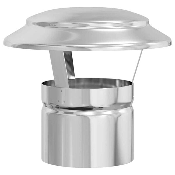 vidaXL Regenabdeckung Schornstein Silber 20 x 20 x 18 cm Edelstahl