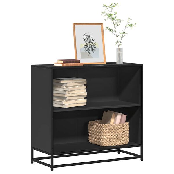 vidaXL Bücherregal Schwarz 80,5x35x76 cm Holzwerkstoff