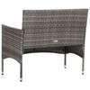 vidaXL 4-tlg. Garten-Lounge-Set mit Auflagen Poly Rattan Grau