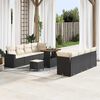 vidaXL Gartensofa-set 11 pcs Schwarz Poly-Rattan