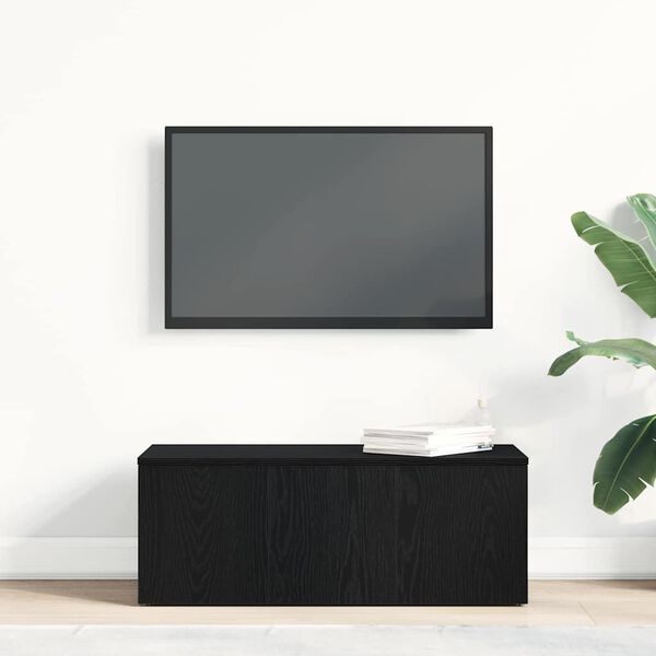 vidaXL TV-Schr&auml;nk Schwarz Eichen-Optik 80x34x30 cm Holzwerkstoff