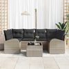 vidaXL Gartensofa-set 7 pcs Hellgrau und Dunkelgrau Poly-Rattan