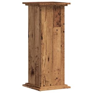 vidaXL Pflanzenst&auml;nder Altholz-Optik 33x33x80 cm Holzwerkstoff