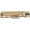 vidaXL Outdoor-Sofagarnitur mit Kissen 7 pcs Natur und Beige