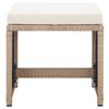 vidaXL 17-tlg. Garten-Essgruppe mit Auflagen Poly Rattan Beige