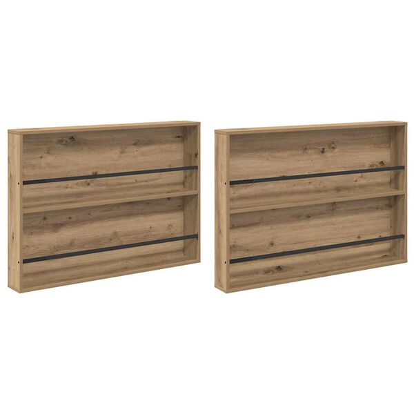 vidaXL Magazinregal 2 pcs Artisan-Eiche 100 x 12 x 70 cm Holzwerkstoff