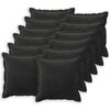 vidaXL Kissen mit Kissen HOUTEN 12 Stk. Schwarz Samt