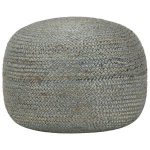 vidaXL Handgefertigter Sitzpuff Olivgr&uuml;n 45 x 30 cm Jute