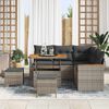 vidaXL Gartensofa-set mit Kissen 8 pcs Grau Poly Rattan